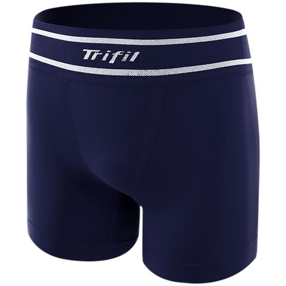 Imagem de Cueca Boxer Trifil Listra Sem Costura Elástico Masculina - Marinho