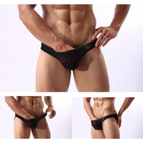 Imagem de Cueca Cintura Fina Transparente Preto SexLord Underwear