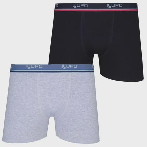 Imagem de Cueca Cinza e Preta Boxer Tamanho M 2un - Lupo