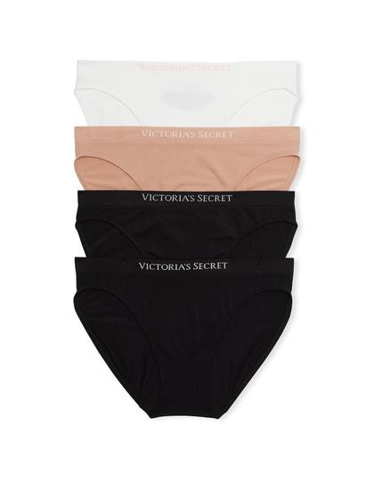 Imagem de Cueca de biquíni feminina sem costura Victoria's Secret, pacote com 4