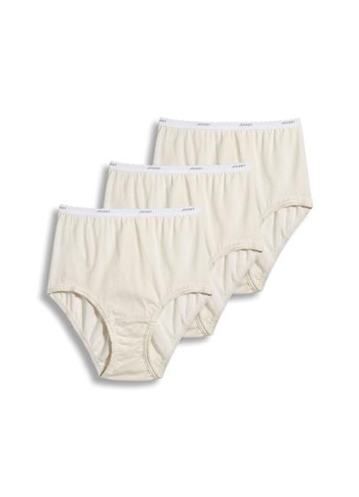 Imagem de Cueca feminina Jockey Classic Brief, pacote com 3 unidades, tamanho 6, marfim