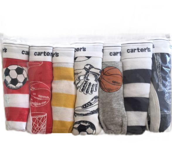 Imagem de Cueca infantil Futebol Carters - Kit com 7 peças