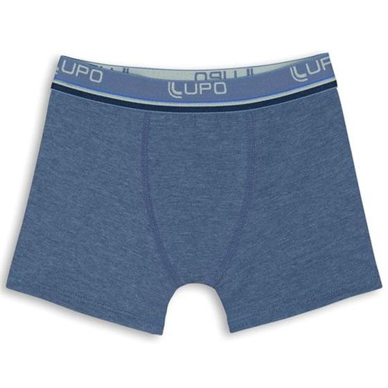 Imagem de Cueca Lupo Boxer Algodão Com Elastano Azul Jeans