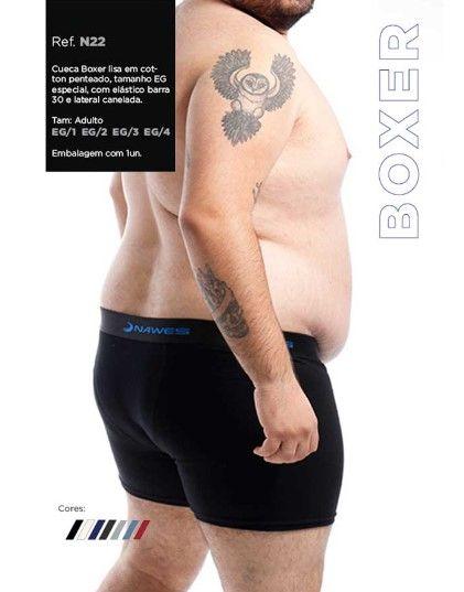 Imagem de Cueca nawes box em algodão plus size n22