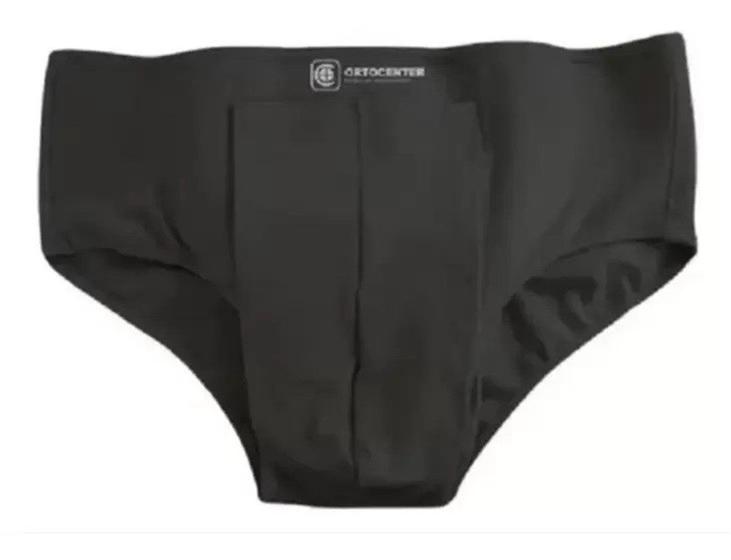 Imagem de Cueca Para Hernia Inguinal Dupla P - Preta - Ortocenter