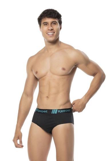 Imagem de Cueca Slip Adulto Keeper Algodão Kit Com  6 Peças