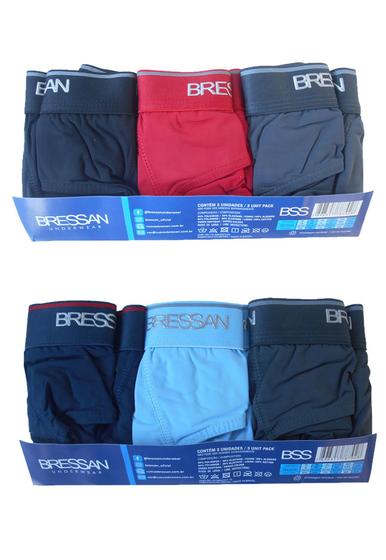 Imagem de Cueca Slip Bressan Em Microfibra Kit Com 6 Unidades.