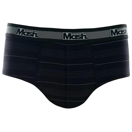 Imagem de Cueca Slip Listrada Mash Masculina Cotton Algodão Elástico