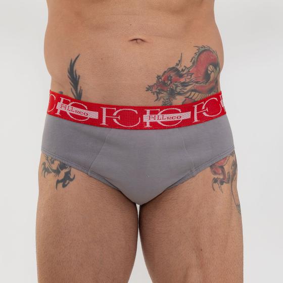 Imagem de Cueca Slip Max Compress Cinza/Vermelho