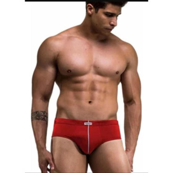 Imagem de Cueca  Slip Microfibra Nawes Pacote Com Três Cuecas Masculinas Com Cós E Sem Cós