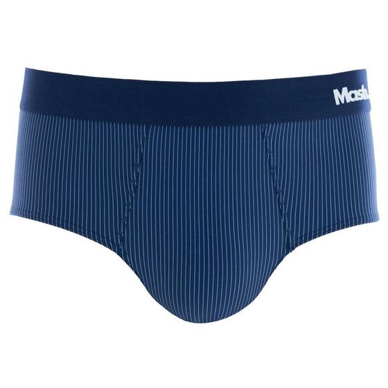 Imagem de Cueca Slip Risca de Giz Mash Masculina Microfibra Elástico