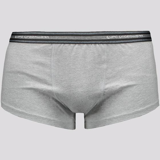 Imagem de Cueca Sunga Lupo Basic Algodão com Elastano Cinza e Preto