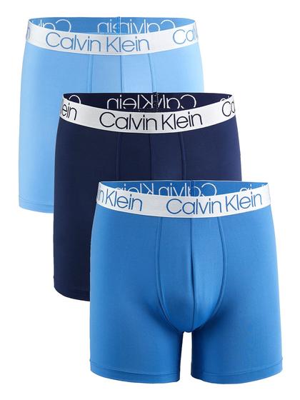 Imagem de Cuecas boxer de microfibra Calvin Klein para homens, pacote com 3