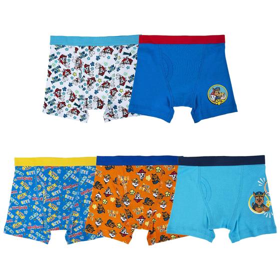 Imagem de Cuecas boxer Paw Patrol para meninos, pacote com 5 unidades 