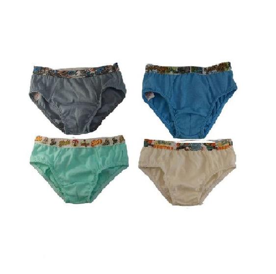 Imagem de Cuecas Infantil Algodão Com Cós GG KIT C/ 4  - Famy