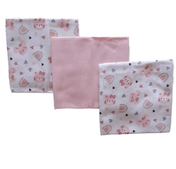 Imagem de Cueiro Bebê Kit c/03 Un 50x80cm Flanelado - Baby Gijo