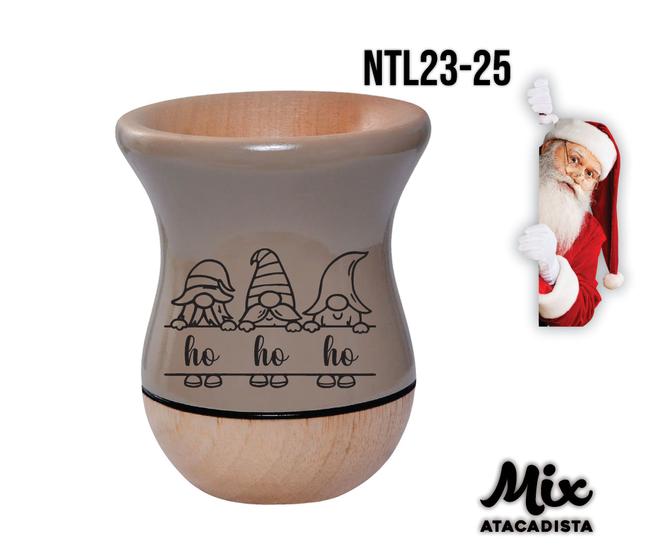 Imagem de Cuia de Madeira Premium Nude Personalizada Natal