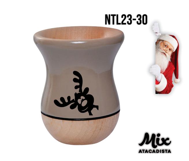 Imagem de Cuia de Madeira Premium Nude Personalizada Natal