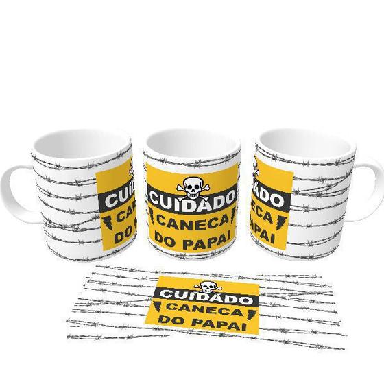 Imagem de Cuidado caneca do papai presente criativo pai geek