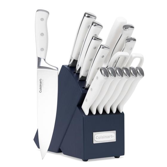 Imagem de Cuisinart Conjunto de Facas 15 Peças com Bloco em Inox e Cabo Branco/Azul