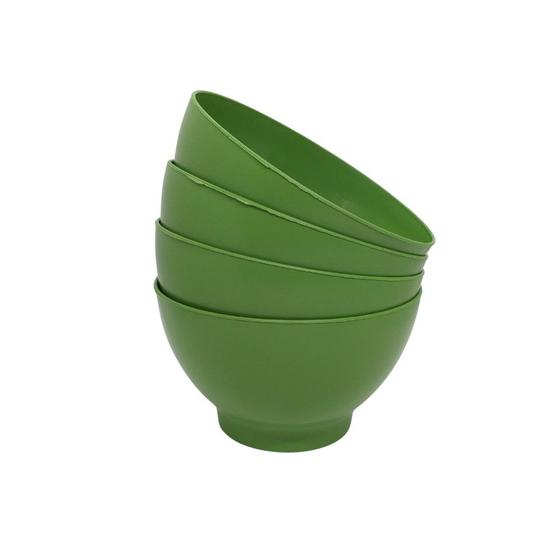 Imagem de Cumbuca Bowl P/ Caldos Sopa 700ml Plástico Servir Buffet 10 Peças Verde