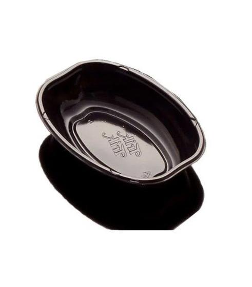 Imagem de Cumbuca Oval Descartável 10cm Preto 10 unidades Trik Trik