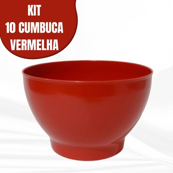 Imagem de Cumbuca Tigela Vasilhas Pote 700ml Kit 10 und Petiscos Caldos Sorvete Açaí Porções Sopa Sobremesa