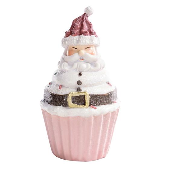 Imagem de Cupcake com Cobertura Formato de Papai Noel 1un 15x9x9cm Cromus: 1107829