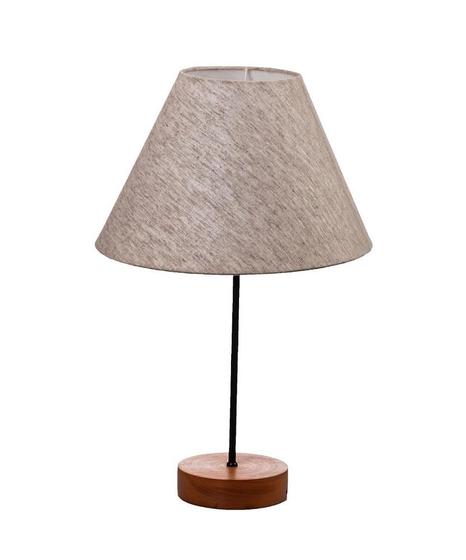 Imagem de Cupula Conica M 35x22cm Linho Bege Illumina