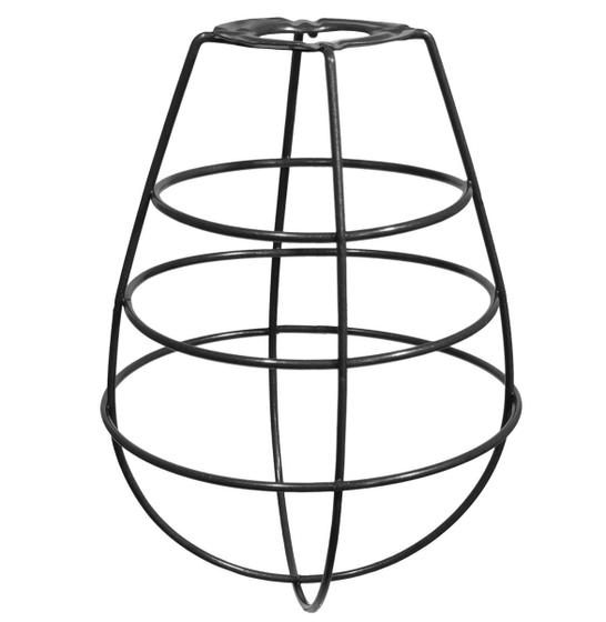 Imagem de Cupula de Aramado Lampshape Preto Para Pendentes e Abajures