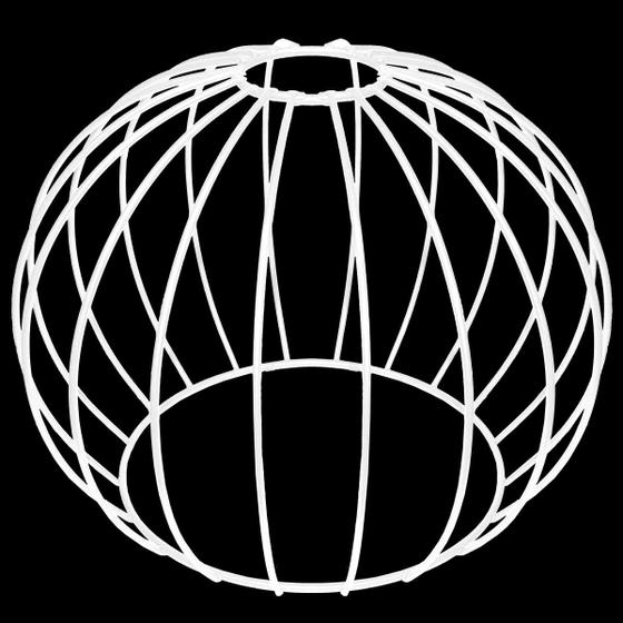 Imagem de Cupula de Aramado Tangerine Branca Para Pendentes e Abajures