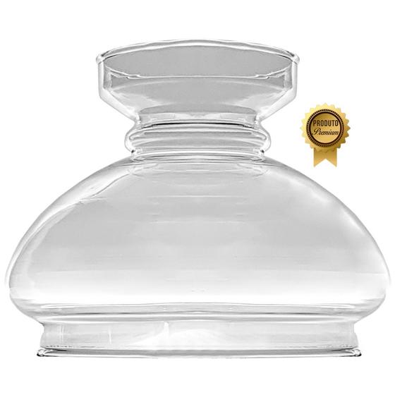 Imagem de Cupula de Vidro Liso Transp 16,5 Para Lustre e Candelabro