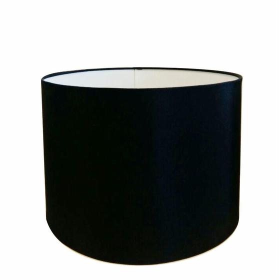 Cúpula Em Tecido Cilíndrica Cp-4189 50X30Cm Preto Menor preço em Cúpula Em Tecido Cilíndrica Cp-4189 50X30Cm Preto