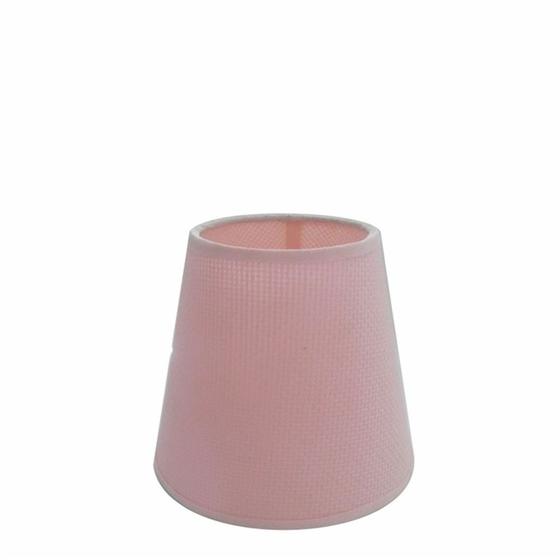 Imagem de Cúpula em tecido cone abajur luminária cp-2004 14/08x13cm rosa tela