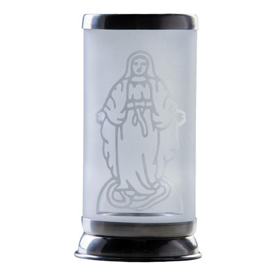 Imagem de Cúpula Porta vela Nossa Senhora das Graças vidro jateado