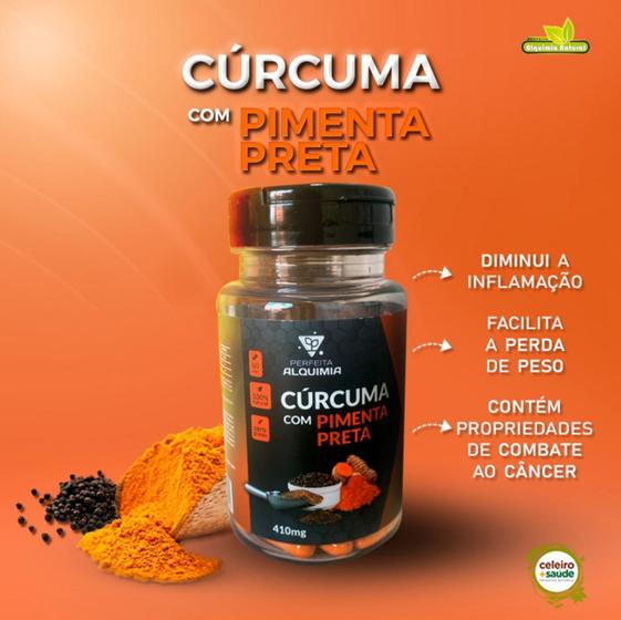 Imagem de Cúr cuma com Pimenta Preta 500mg - 60 Cap - Perfeita Alquimia