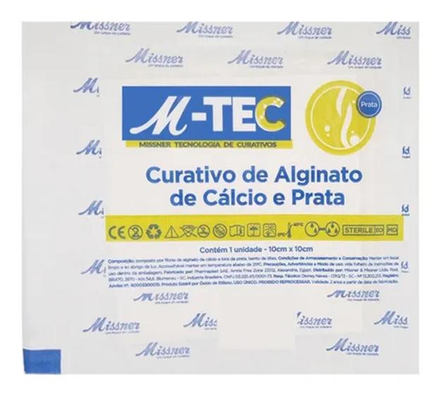 Imagem de Curativo Alginato de Calcio e Prata 10x10cm M-Tec (1 Unid)