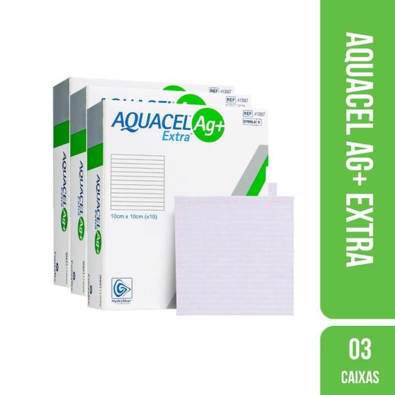 Curativo Aquacel Ag+ Extra 10 X 10 Cm Caixa C/30 Unds 413567 - Convatec ...