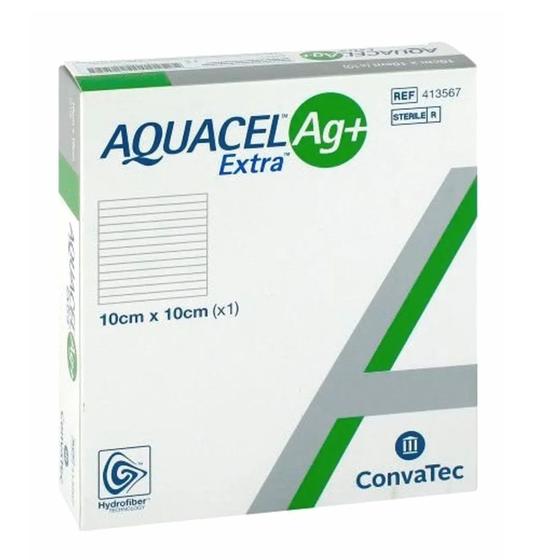Curativo AQUACEL AG+ EXTRA 10 X 10CM - CONVATEC - Curativo - Magazine Luiza