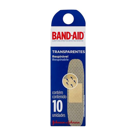 Imagem de Curativo Band-Aid Transparente Com 10 Unidades