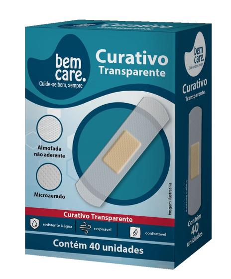 Imagem de CURATIVO BEM CARE COM 40un TRANSPARENTE