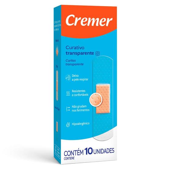 Imagem de Curativo Cremer Transparente com 10 Unidades
