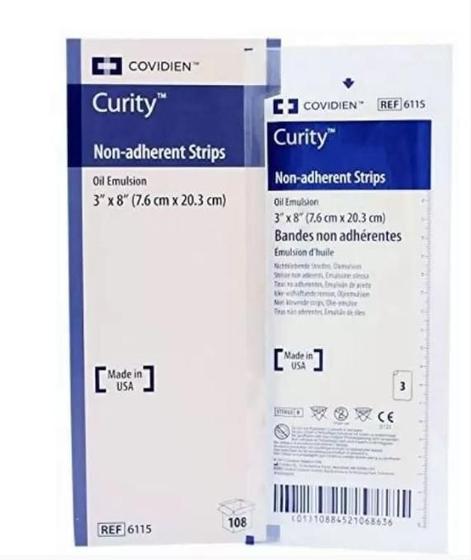 Imagem de Curativo Curity Malha com Petrolatum 7,6cm x 20,3cm 6113 Covidien