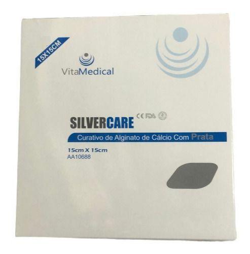 Imagem de Curativo De Alginato De Cálcio e Prata 15x 15 Caixa C/10 Silvercare - Vita Medical