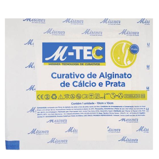 Imagem de Curativo de Alginato de Cálcio e Prata (Ag) M-TEC 10cm x 10cm (UNIDADE)