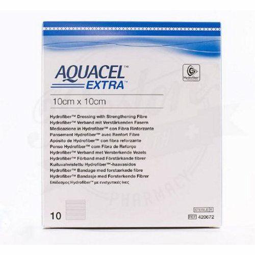 Imagem de Curativo de hidrofibra Aquacel Extra Hydrofiber (carboximetilcelulose de sódio) 4 x 5 polegadas 1 cada da Convatec (pacote com 6)