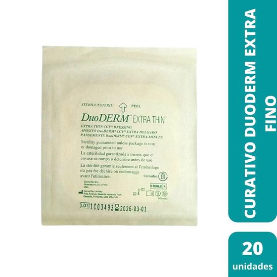 Imagem de Curativo duoderm extra fino 10 x 10 cm (caixa com 20) - convatec