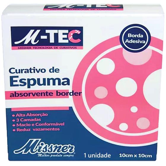 Imagem de Curativo Espuma Absorvente Border M-Tec 10x10cm - unidade