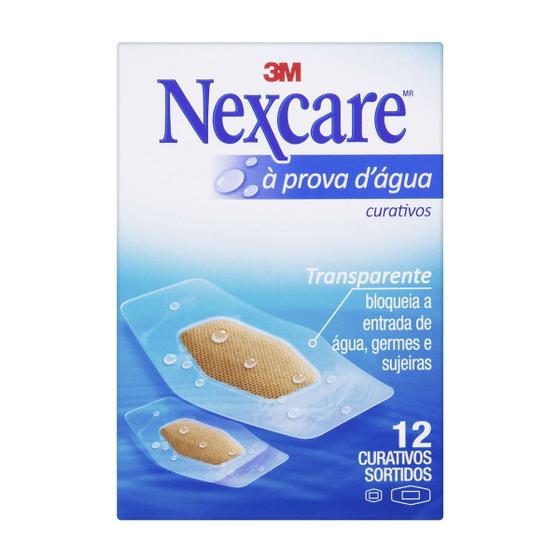 Imagem de Curativo Nexcare 3M À Prova D'água Transparente Com 12 Un.
