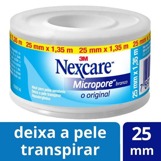 Imagem de Curativo Nexcare Micropore 25MM X 1,35M Branco